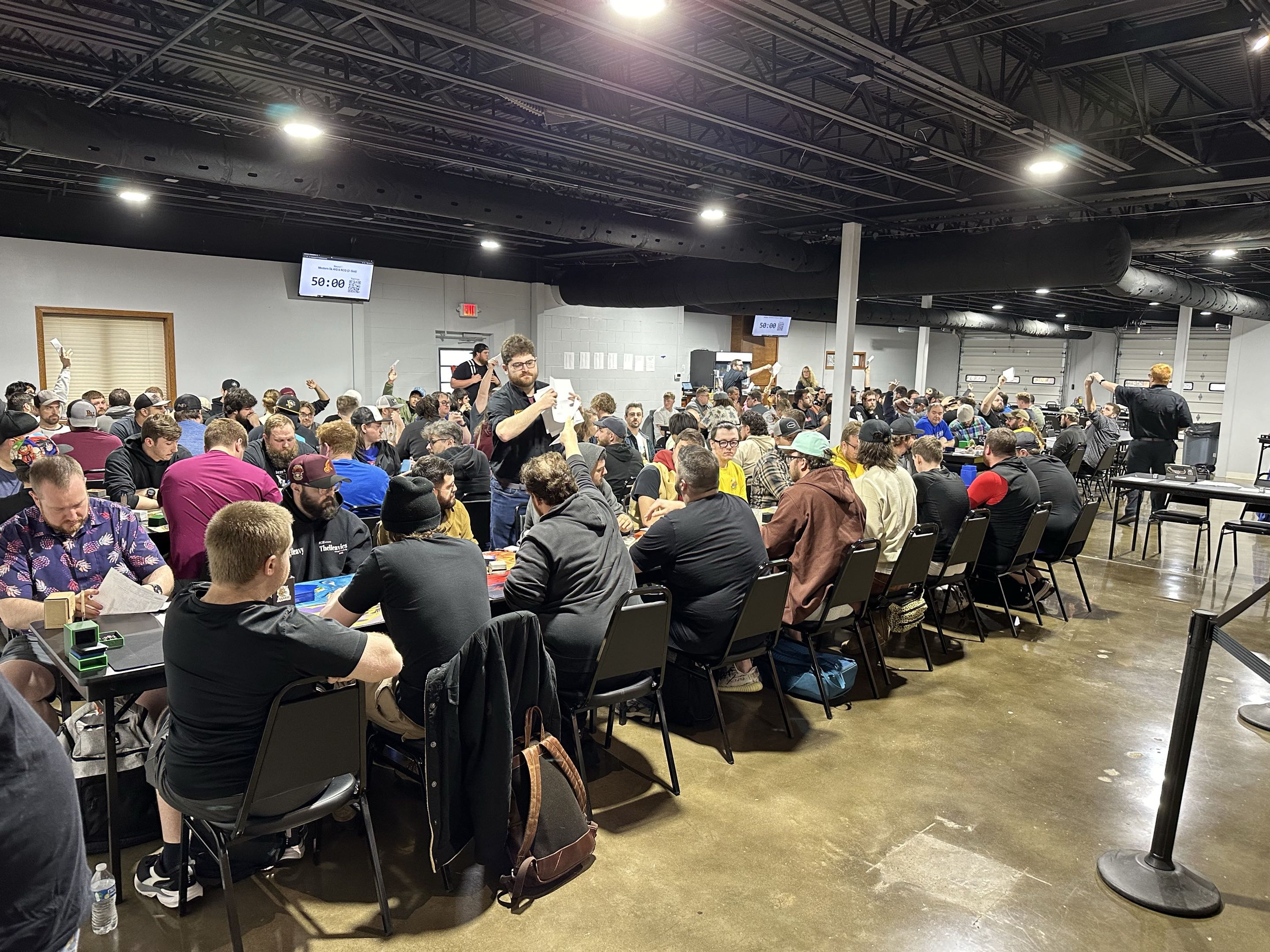 A packed tournament floor at Apex Gaming